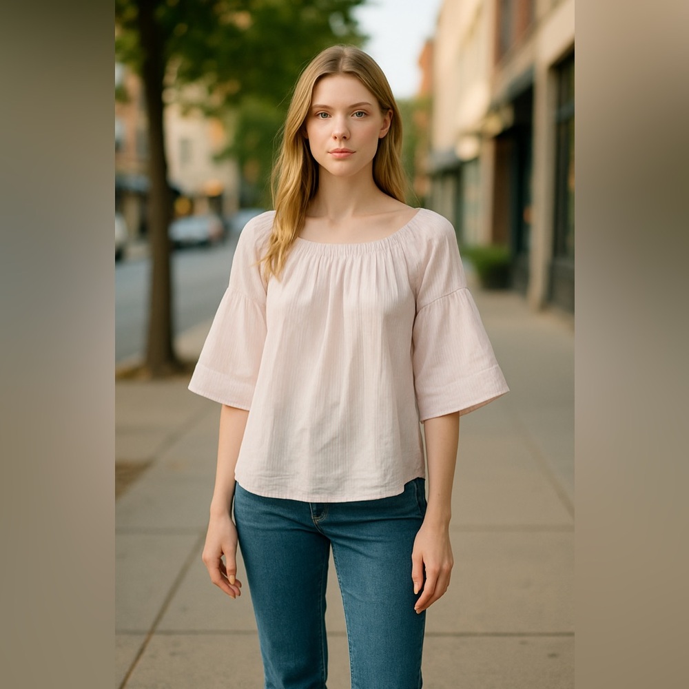 Women’s Off Shoulder Casual Top Size Large - Picture 2 of 12
